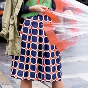 J Crew Collection Pleated Skirt Ratti Geo Print 6